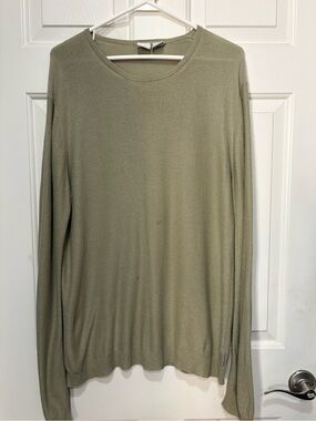Armani Exchange Men's Crewneck Sweater in Olive Green